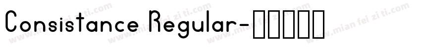 Consistance Regular字体转换